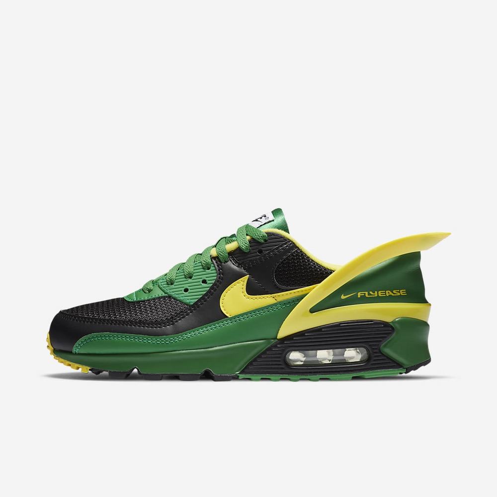 Sneakers Nike Air Max 90 FlyEase Noir 9468-723 Black/Apple Green/Black/Yellow Strike Homme | UMG-69336138